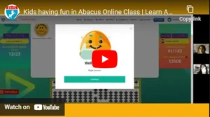 kids having fun in abacus online class