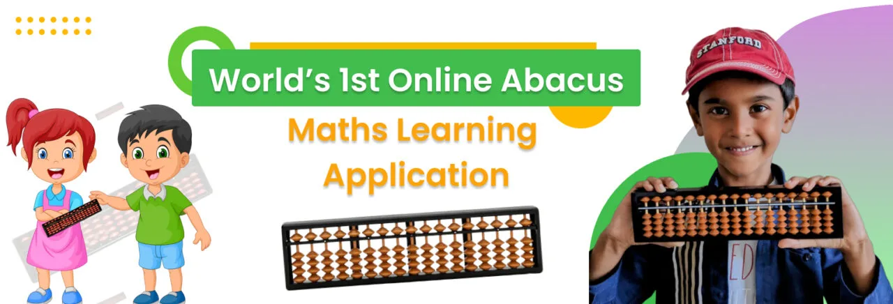 Kids learning abacus training for fast maths calculation
